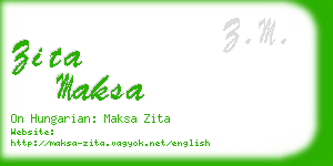 zita maksa business card